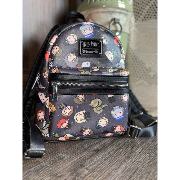 Loungefly Harry Potter Characters Double Strap Backpack Excellent Condition - Picture 2 of 9